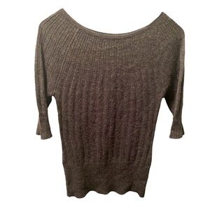 Valerie Bertinelli Gray Knit Sweater Small